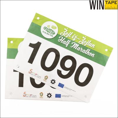 China Tyvek Paper Marathon Running Bib For Races Event Tearproof Waterproof for sale