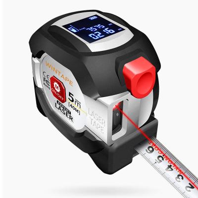 China Cinta métrica láser retráctil 2 en 1 de 40m, imagen más nítida, cinta métrica láser Digital con logotipo personalizado en venta