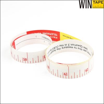 China Disposable Synthetic Paper Measuring Tape For Body Bra Fitting Sizing Unique Advertising Paper Rulers Te koop