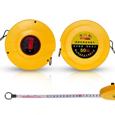 China Portable 50m 165ft Steel Tape Measure For Straight Lines Infrastructure Engineering Measuring Distances zu verkaufen