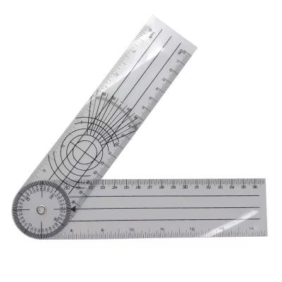 China 7 Zoll Spinals Goniometer Protractors 180 Grad nützlich Multi-Funktion Lineal Goniometer Winkel für Künstler Designer zu verkaufen