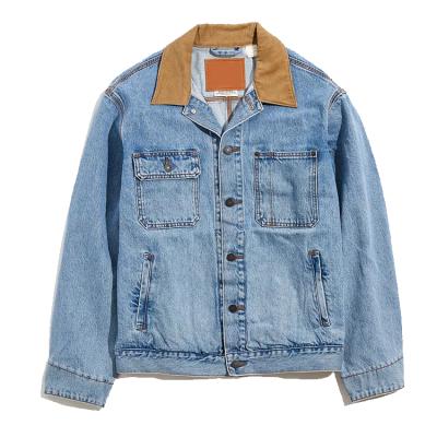 China Regular METRO Logo Custom Men's Jackets and Coats Trucker Work Coats Hood Jackets Oversized Denim Jacket for sale