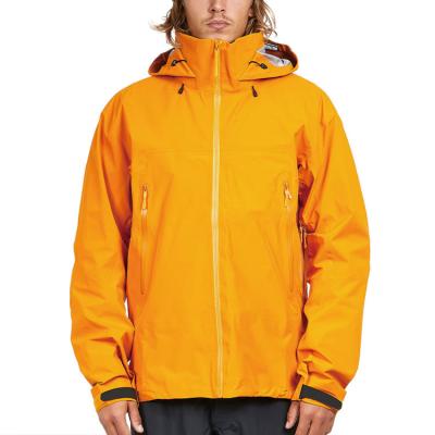 China Sustainable Custom Logo Mens Jackets With Hood Some Elastic String Mens Waterproof Jackets for sale