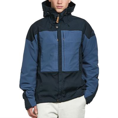 China OEM Sustainable High Neck Jackets Zip Closure Color Block Jackets Customized Mens Winter Jackets for sale