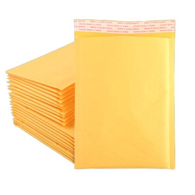 China Eco-Friendly Fashion Accessories OEM Stock Customize Blank Yellow Strong Adhesive Adhesive Airbags Packing Tear Proof Bubble Mailing Padded Envelopes for sale