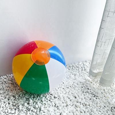 China Inflatable Bath Toy Rainbow Beach Ball 22cm PVC Ball Toys For Party Pool Beach Play Games for sale