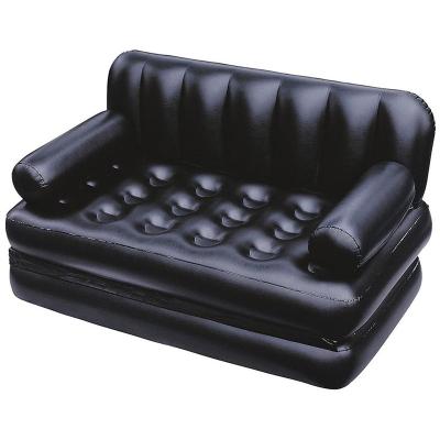 China The Picture Cheapest Price 5 in 1 Inflatable Air Sofa King Throne Lounger with Ottoman Portable Lazy Sofa Set for sale