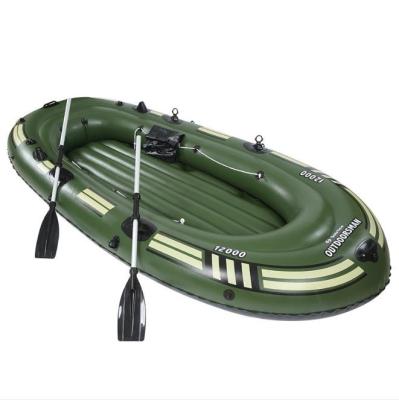 China Good quality durable single yellow blue small double inflatable kayak safty rowing boat for sale