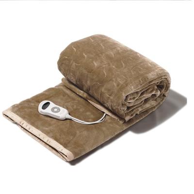 China Car Heated Soft Plush Covering Washable Electric Blanket for sale