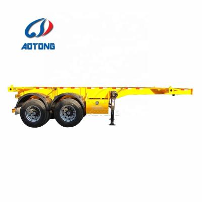 China Truck Trailer 20ft 40ft 45ft Skeletal Semi 40ft Skeleton Container Chassis Trailer Sale for sale