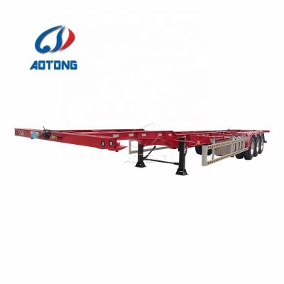 China Skeleton Container Semi Trailer EAST 20ft 40 Ft for Car Trailer Tires 235/75R15/2 for sale