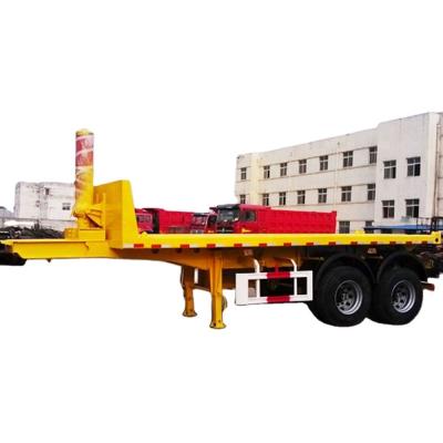 China AOTONG 2 axles 20ft hydraulic lifting dump trailer/ container tipper trailer for hauling for sale