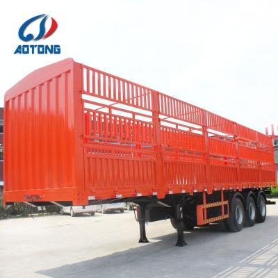 China Logistics Fence Semi Trailer for Bulk Cargo and Livestock Transportation in Warehouse for sale