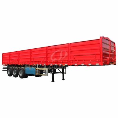 China 11R22.5 12R22.5 315/80R22.5 Tri-axles Detachable Side Wall Trailers for Bulk Cargo for sale