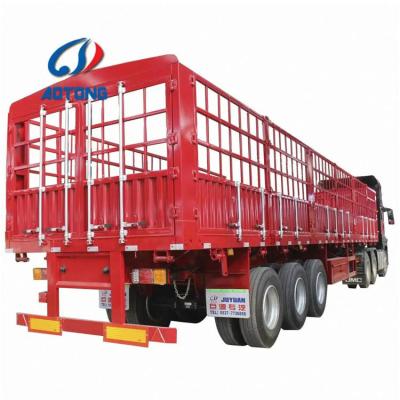 China Steel Semi Truck Trailer for Heavy-Duty Animal Vegetable Bulk Cargo Transporting for sale