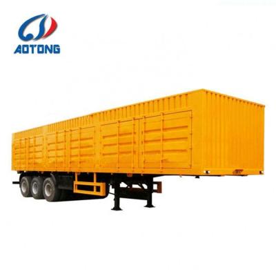 China Truck Trailer Van Semi Trailer Cage Van Type for Long Vehicle Transportation/1800mm Wall for sale