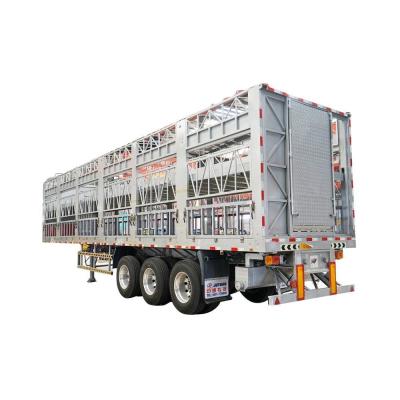 Chine Trailers en aluminium pour le bétail Transporteur de camions Trailers pour le bétail Clôture de bétail Semi-trailers pour le bétail à vendre