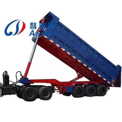 China 30-60T Side Dump Tipper Trailer with Air Bags Truck Trailer Semi-Trailer 3 Axles for sale