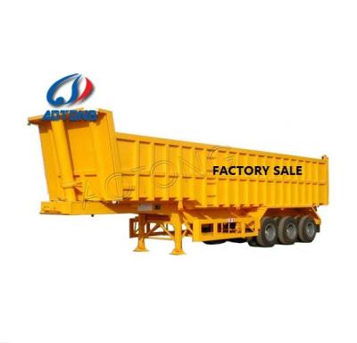 China Chile Market 3 Axles 30T-60T Rear Dump Semi Trailer with Standard 28Ton Landing Gear for sale