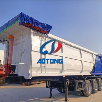 China 30000 kg Max Payload Rear Tipping Semi Trailer for Heavy Duty Construction Transport for sale