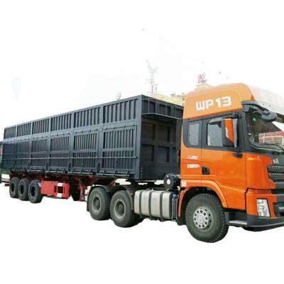 China Producent Dry Van Semi Trailer met Dual Line Braking System Open Wing en Competitive Te koop