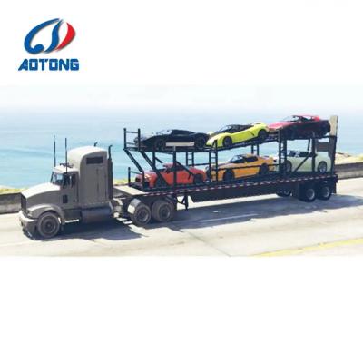 China Transport Cars Effortlessly Heavy Duty Semi Trailer with 4 Car Carrier in Philippines for sale