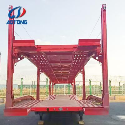 China FUWA 13TON Eje 2 Eje transportador de vehículos semi camión remolque con elevador hidráulico en venta