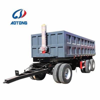 China 40 ton dumptruck tractor tipper trailer half-trailer verkoop voor tractor Rim 9.00-22.5 Te koop