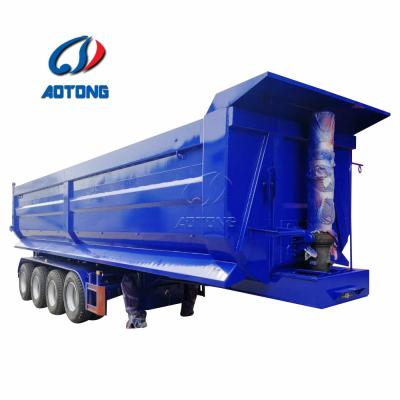 China Producent Dual Line Braking System End Dump Semi Truck Trailer voor zelfontlading Te koop