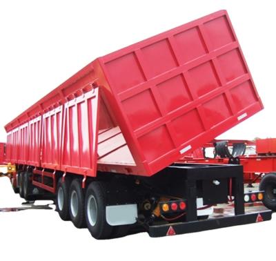 China Stahl 3 Achsen 30 Tonnen Hydraulischer Zylinder Dump Trailer Tripping Truck Fracht Semi-Trailer zu verkaufen