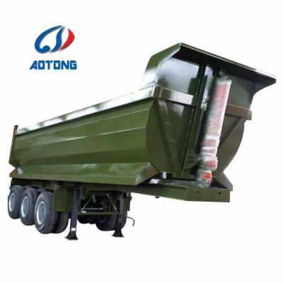 China Small Farm Dump Trailer Self Discharge Tipping Truck Trailer End Dumping Trailers for sale