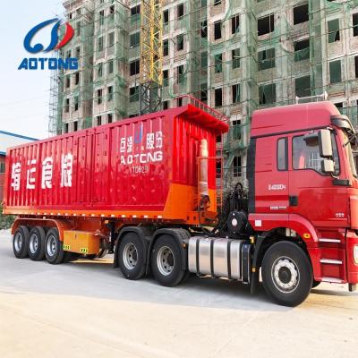 China HAVY Hydraulic Cylinder 3 Axles 50T Rear Dump Semi Trailer Tipping Truck Trailer Self Discharge Dumping Trailers for sale