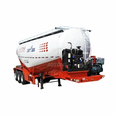 China 45cbm Dry Bulk Cement Powder Bulker Tanker Siloba Truck Trailer for 3 Axle 40-60 Tons for sale