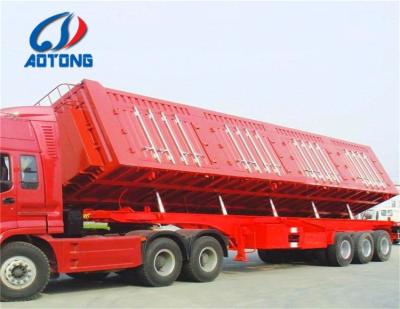 China 3*13T Axle Dump Semi Trailer/Side Wall Tipper For Heavy Duty Transport for sale