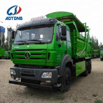 China 15 Ton Diesel Construction Waste Transport Tipper Truck with Truck Body Cover for sale