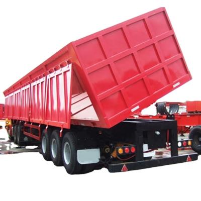 China 13 Tons Axles Side Dumping Cargo Trailer Truck for Rebar Transportation Requirements for sale