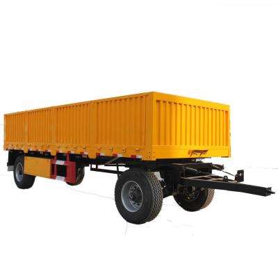 China 12R22.5 Tire 20tons 30tons Fence Trailer Bulk Cargo Tractor Hydraulic Dump Full Trailer for sale