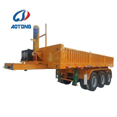 China Manual Transmission 60 Cubic Meter Tipper Trailer 40 Ton Sand Tipper Trucks Logo Printing for sale