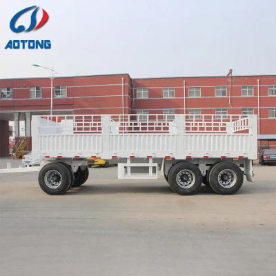 China Grain Transport Full Trailer Type Box Trailer Manufacture Steel Material Cargo Trailers for sale