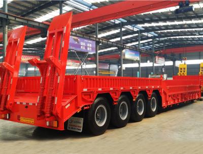 China 60-100 ton laagbed tractor aanhangwagen zwaar werk Te koop