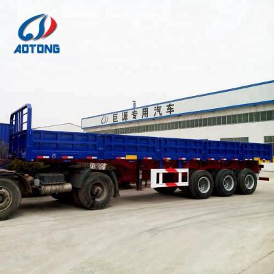 China Detachable Side Wall Semi Trailer 40-80Tons Capacity FUWA/BPW Axles truck trailer à venda