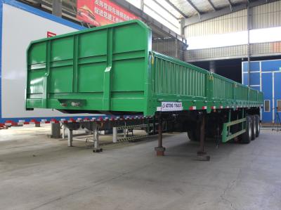 China Steel/Aluminum Fence Cargo Semi Trailer with FUWA/BPW Axles for bulk cargo transport à venda