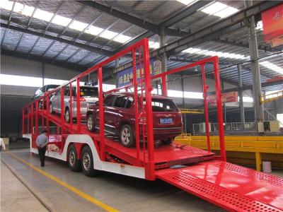 China Duel Line Brake System vehicle transport semi trailers For 4-21 Units Cars for sale