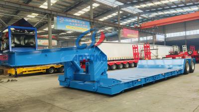 China 3 assen gooseneck graafmachine drager lowboy vrachtwagen aanhangwagens voor de Afrika markt Te koop