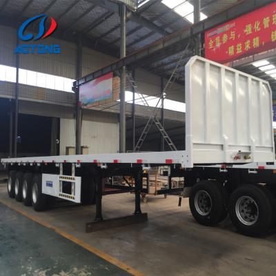 China 40ft container carrier flatbed truck trailer para el transporte de carga en venta