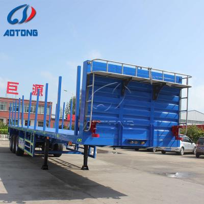 China 20FT / 40FT / 45FT Shipping Container Transport Flatbed Type Truck Trailers for sale