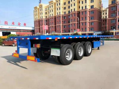 Cina 40ft Container Carrier Flat Deck Semi-trailer Air / sospensione meccanica in vendita