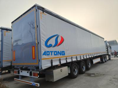 China Bulk Cargo Carrier Van Type Curtain Side Semi Trailers Light Weight for sale