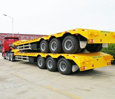 China Heavy Machine Carrier Low Loader Gooseneck Truck Trailer for sale