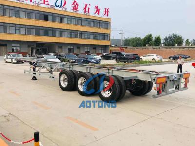 China Chasis de contenedores 40FT Esqueleto Semirremolque 20FT Contenedores de envío Camiones de transporte Remolques en venta